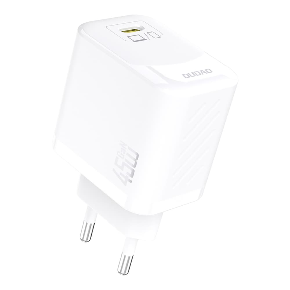Dudao A28C 45W GaN stenski polnilnik + USB-C kabel, bela 2