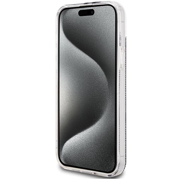 Ovitek Guess IML 4G Gold Stripe za iPhone 15 Plus / 14 Plus - črn 5