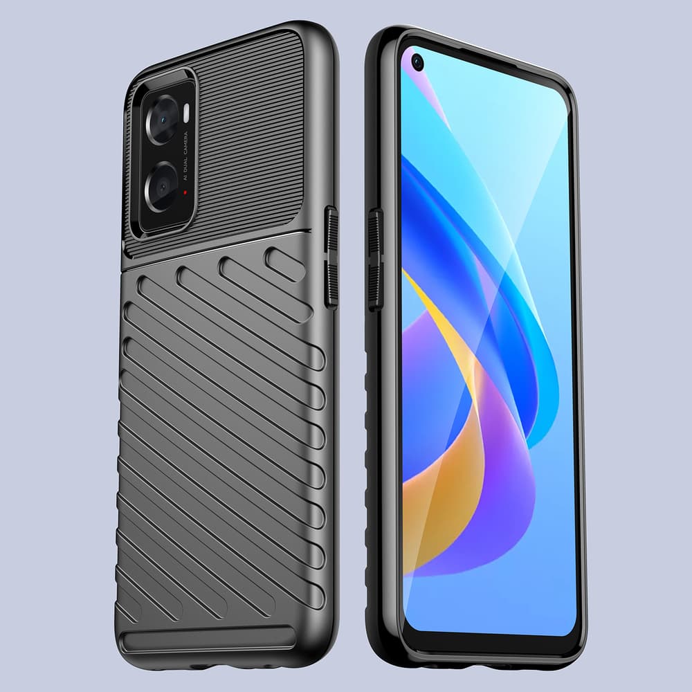 Thunder Case ovitek za Oppo A76 / A36 / Realme 9i - črn 5