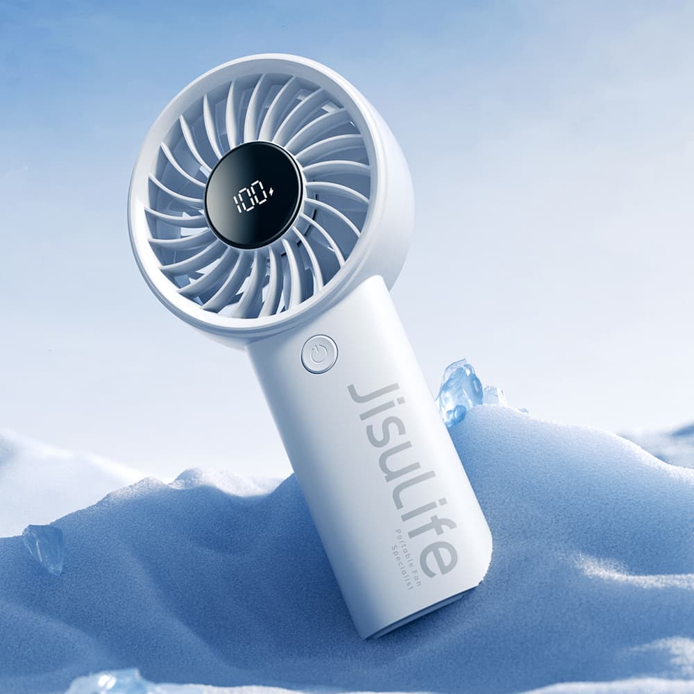 Jisulife Life4 3600mAh ročni USB ventilator, siv 4