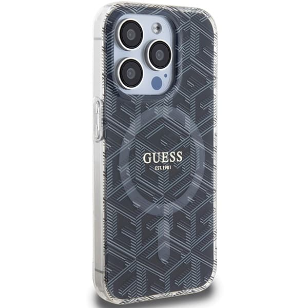 Guess IML GCube MagSafe etui za iPhone 15 Pro Max - črna 4