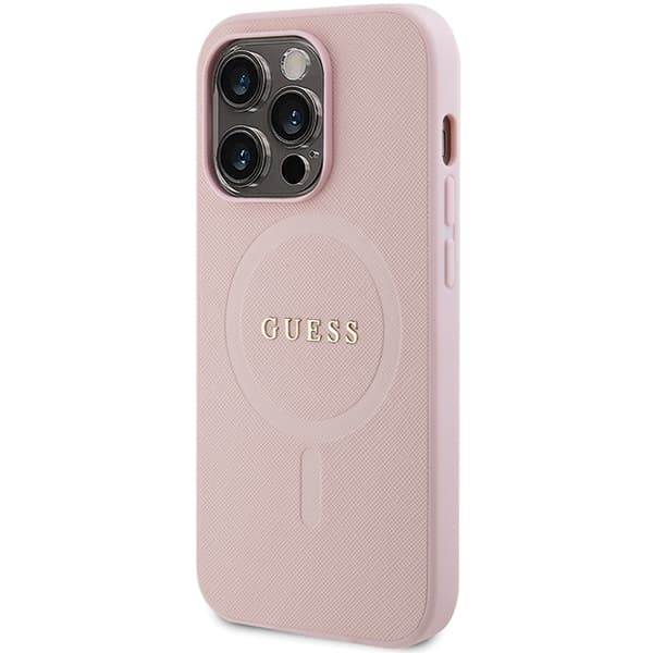 Guess Saffiano MagSafe ovitek za iPhone 14 Pro - roza 2