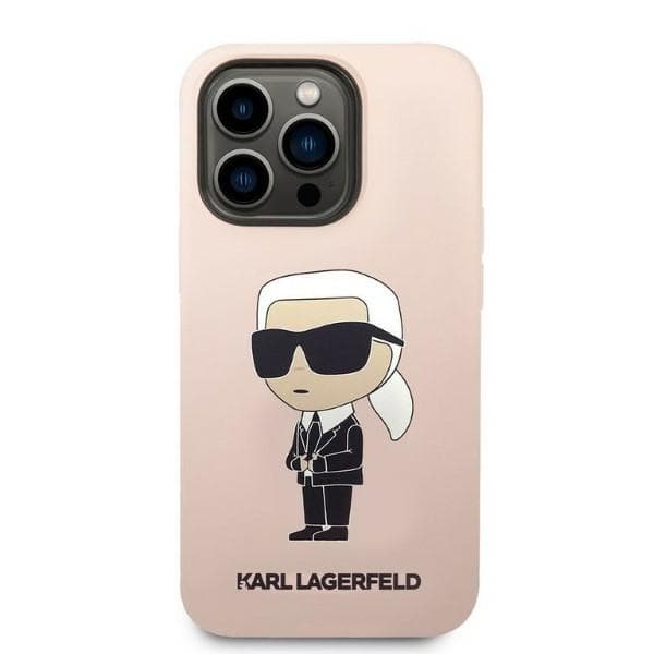 Karl Lagerfeld Silicone Ikonik etui za iPhone 14 Pro 6.1" roza 3