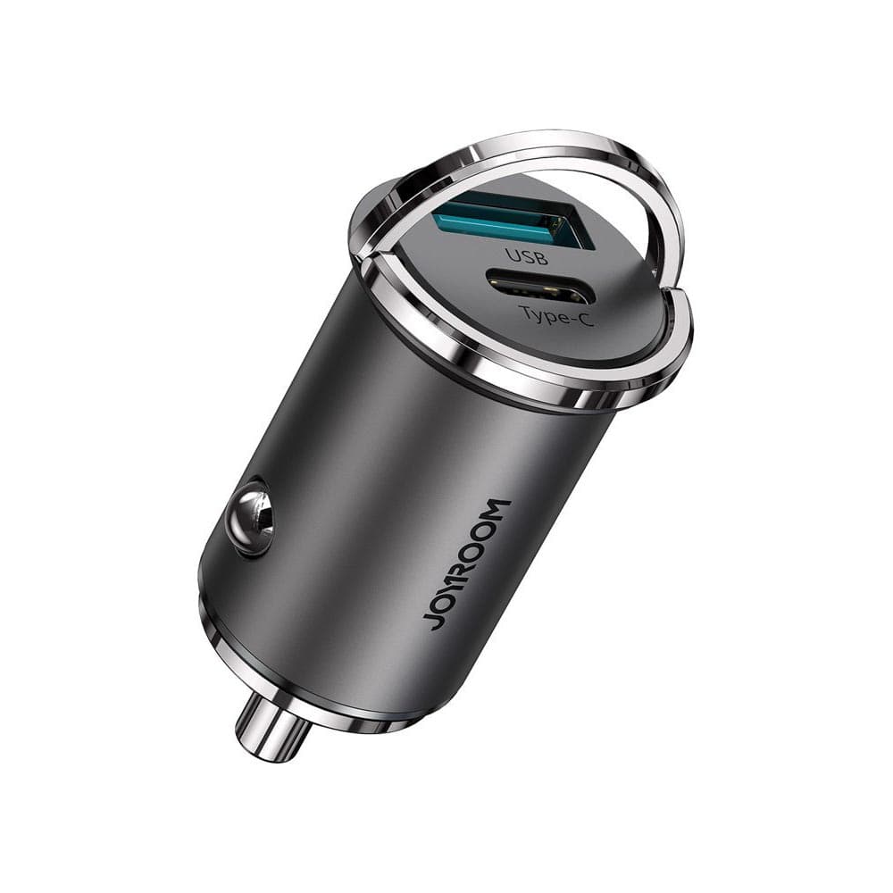 Joyroom C-A35 avto polnilec USB-C / USB 45W PD QC3.0 - siv