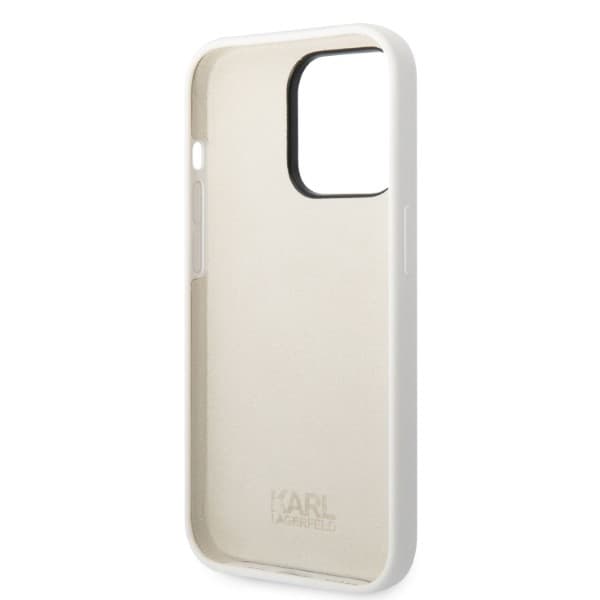 Etui Karl Lagerfeld Silicone Choupette za iPhone 14 Pro - bel 7