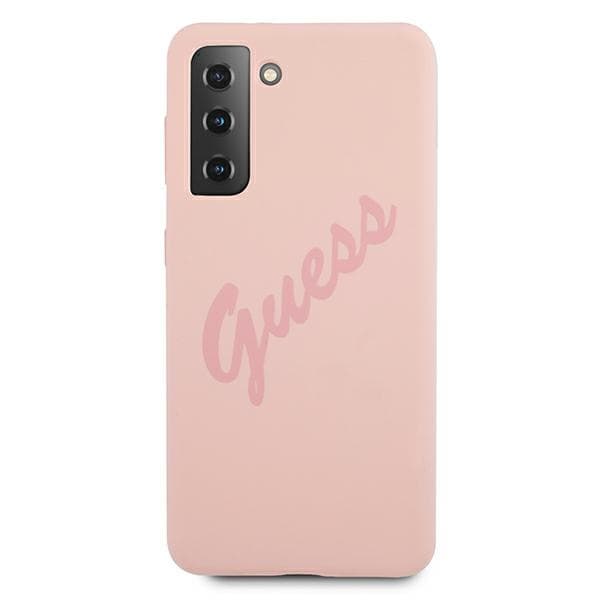 Ovitek Guess Silicone Vintage Script za Samsung Galaxy S21+ - Roza 3