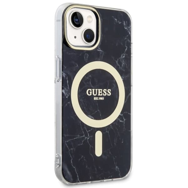 Ovitek Guess Marble MagSafe za iPhone 14 Plus, črn 4