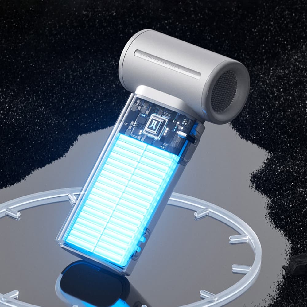 Jisulife Handheld Fan Life9 3600mAh ročni mini pihalnik USB ventilator - siv 3