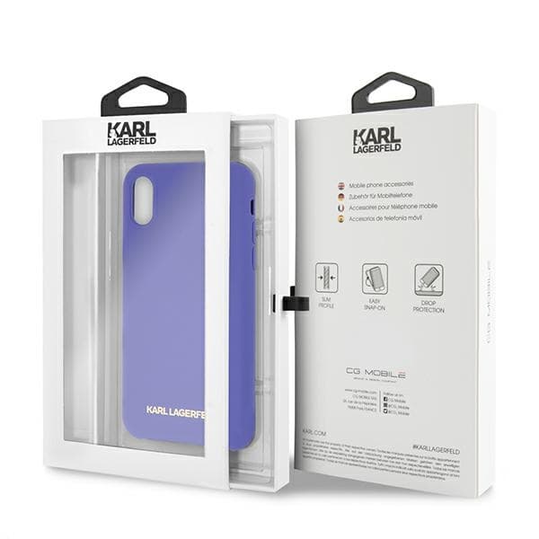 Karl Lagerfeld silikonski etui za iPhone X/Xs - vijoličen 7