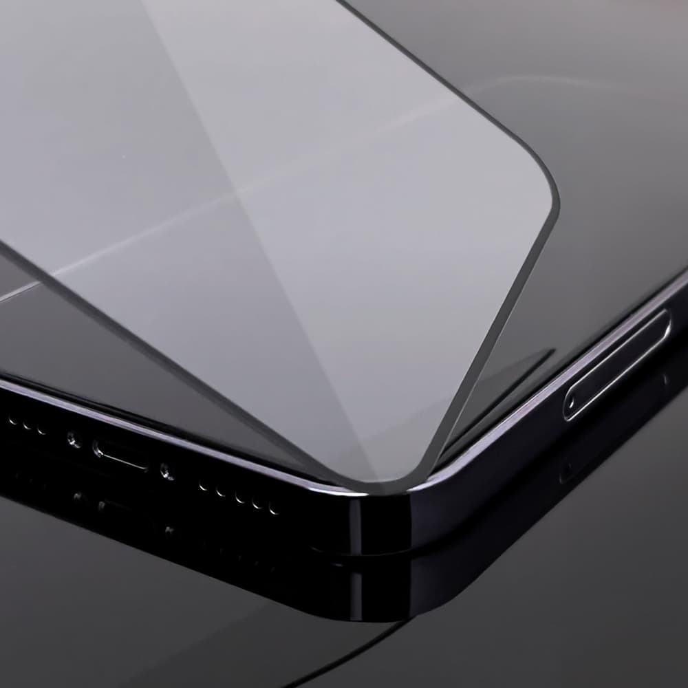 2 kosa Wozinsky kaljeno steklo Full Glue s okvirjem za iPhone 15, črno 3