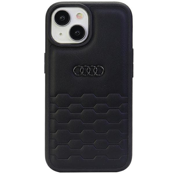 Etui Audi GT iz umetnega usnja za iPhone 15 Plus - črn
