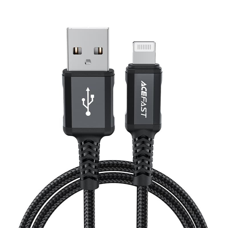 Acefast USB v Lightning kabel 1.8m, 2.4A, črn (C4-02 A) 3