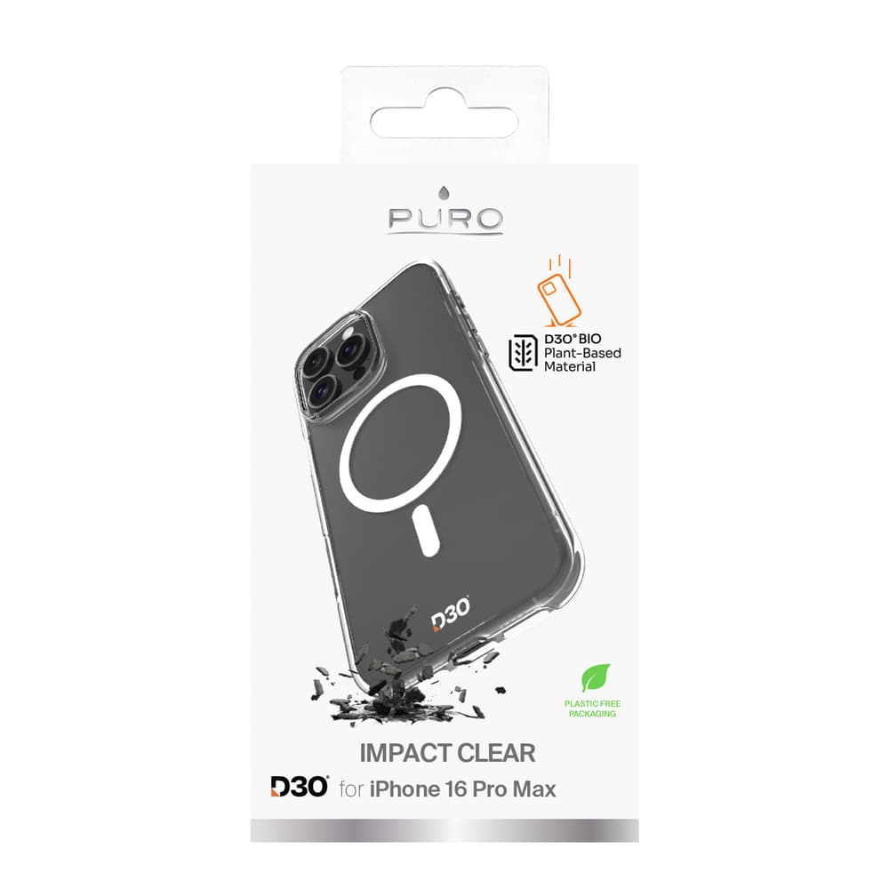 Puro Impact Clear D3O MagSafe ovitek za iPhone 16 Pro Max - prozoren 7