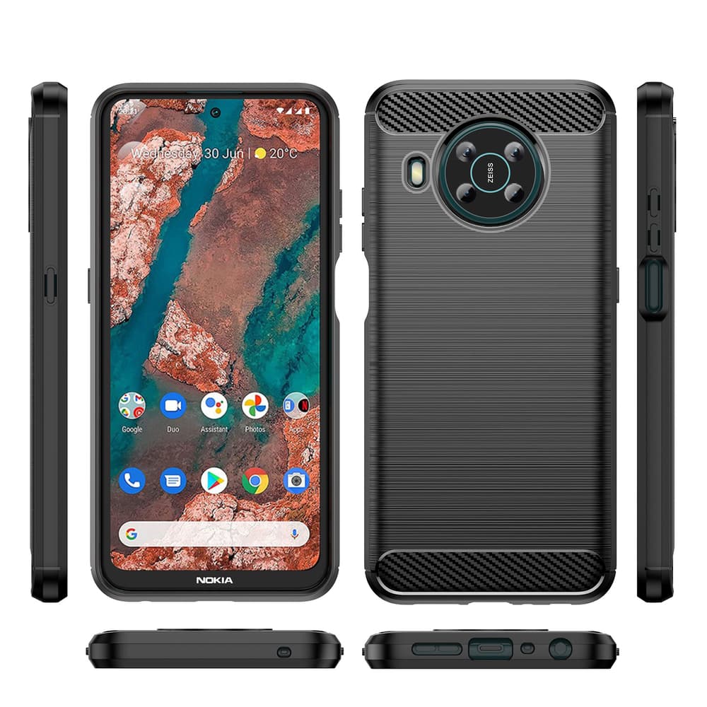 Hurtel Carbon Case prožno ovitka za Nokia X100 črna 8