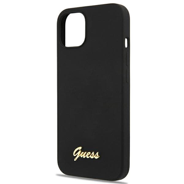 Ovitek Guess Silicone Script Gold Logo za iPhone 13 6.1" - črna 5