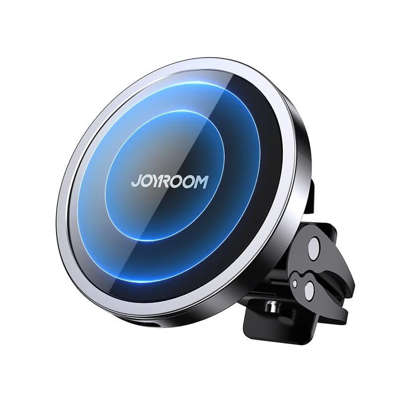 Joyroom magnetni avto nosilec z Qi brezžičnim polnilnikom 15W (MagSafe), Črn (JR-ZS240)