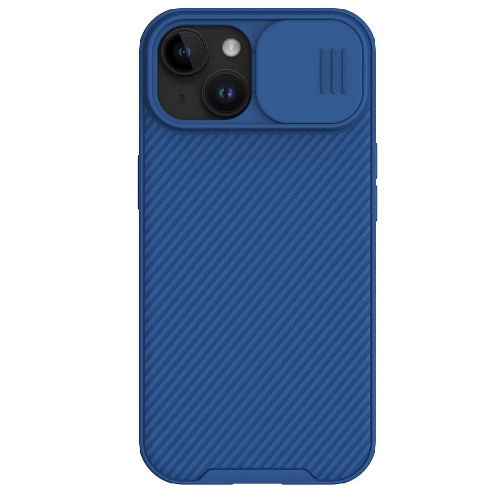Nillkin CamShield Pro magnetni ovitek za iPhone 15 Plus s ščitnikom kamere - modri