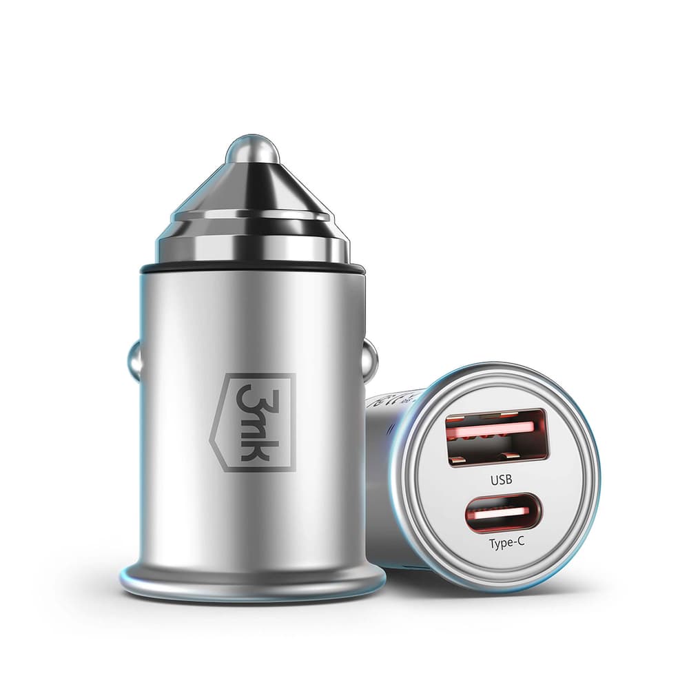 3mk Hyper avto polnilec 45W, 2x USB-C 2