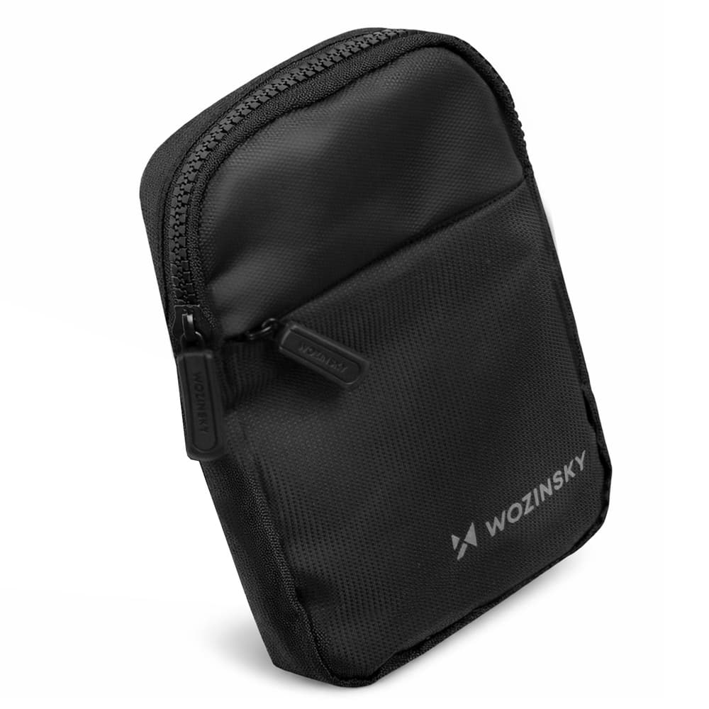Unisex torbica Wozinsky WMS-W1, vodoodbojna, dva predala, črna 4
