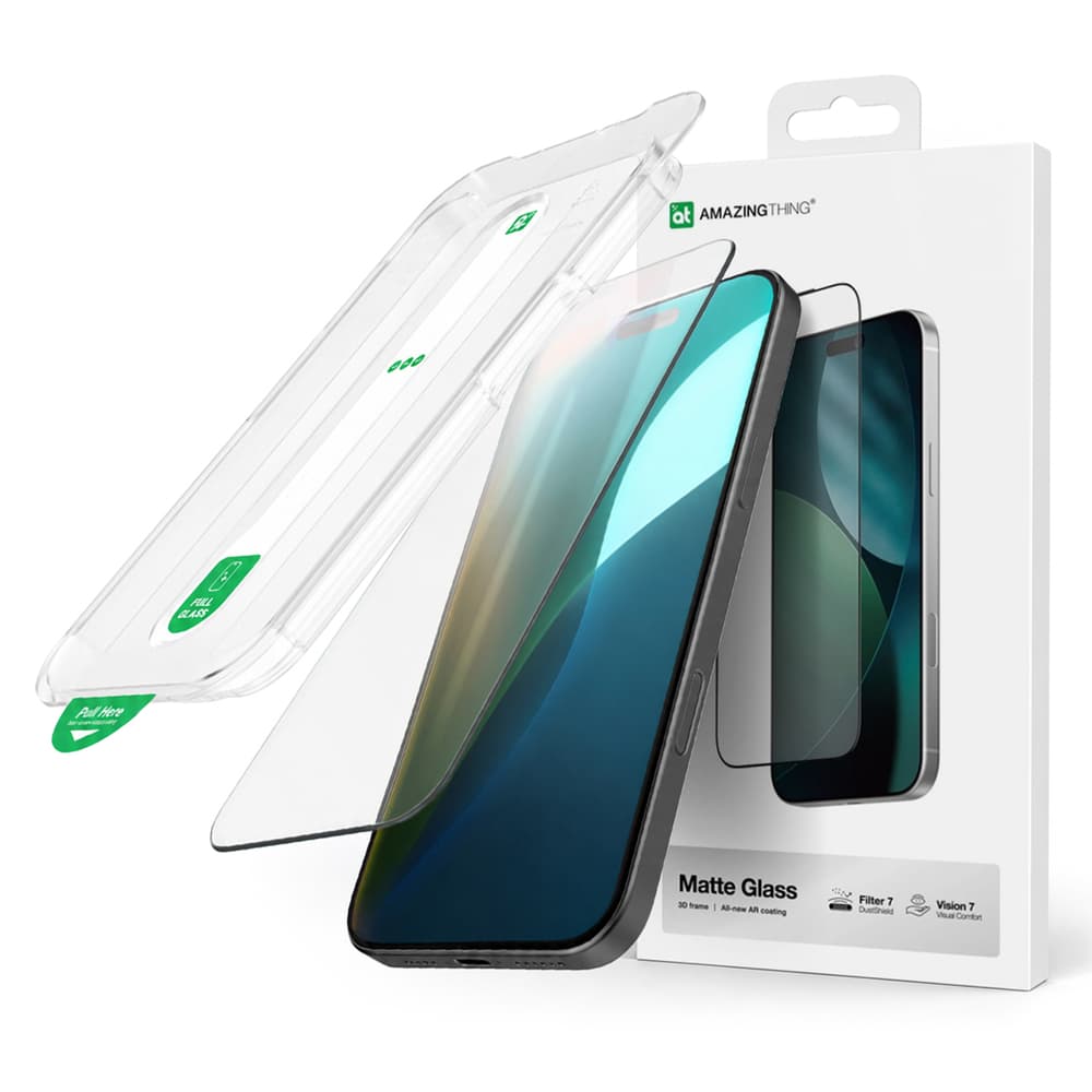 AmazingThing Titan Vision 7 mat steklo za iPhone 17 Pro