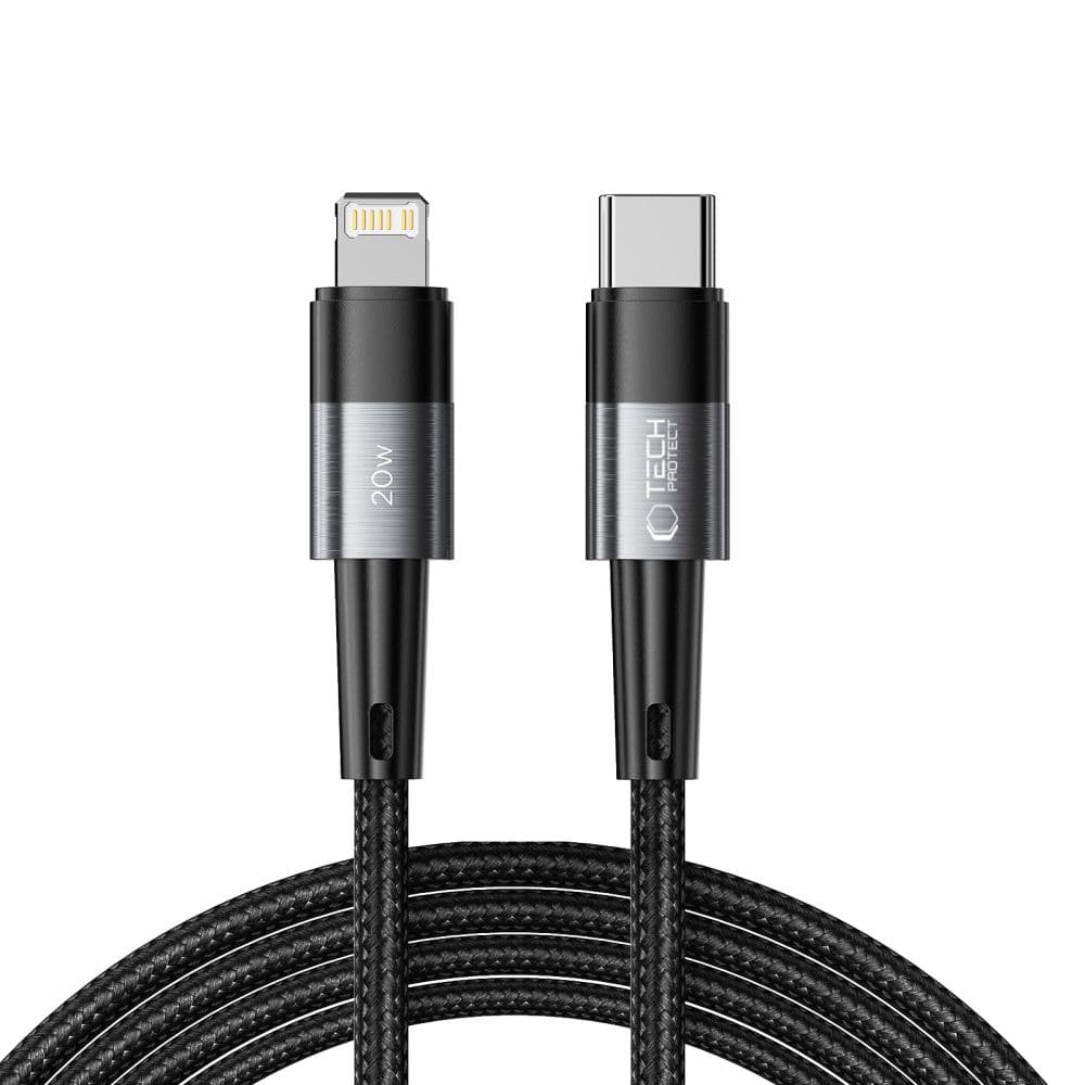 Polnilni kabel Tech-Protect UltraBoost Lightning/USB-C PD 20W 2m - siv