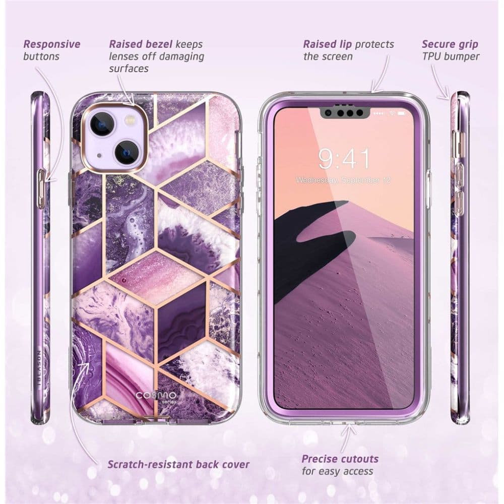Supcase Cosmo ovitek za iPhone 14 Plus - roza marmor 8