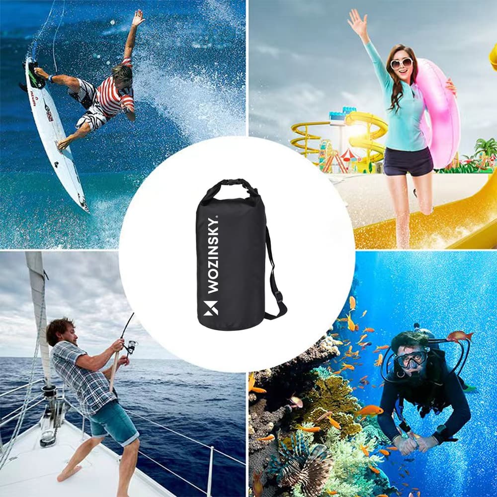 Wozinsky WWK-20 vodotesna torba za SUP/kajak, 20l, črna 4