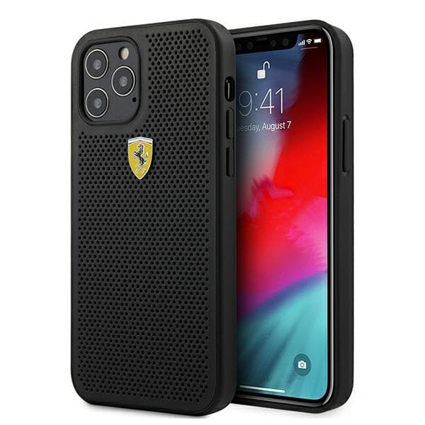 Ferrari FESPEHCP12MBK ovitek za iPhone 12/12 Pro (6.1") On Track Perforated - črn