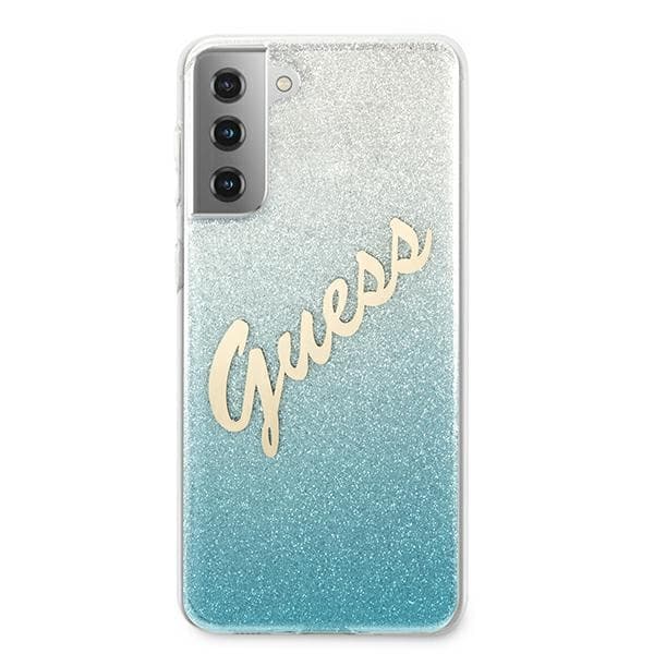 Ovitek Guess Glitter Gradient za Samsung S21+ (G996), moder 3