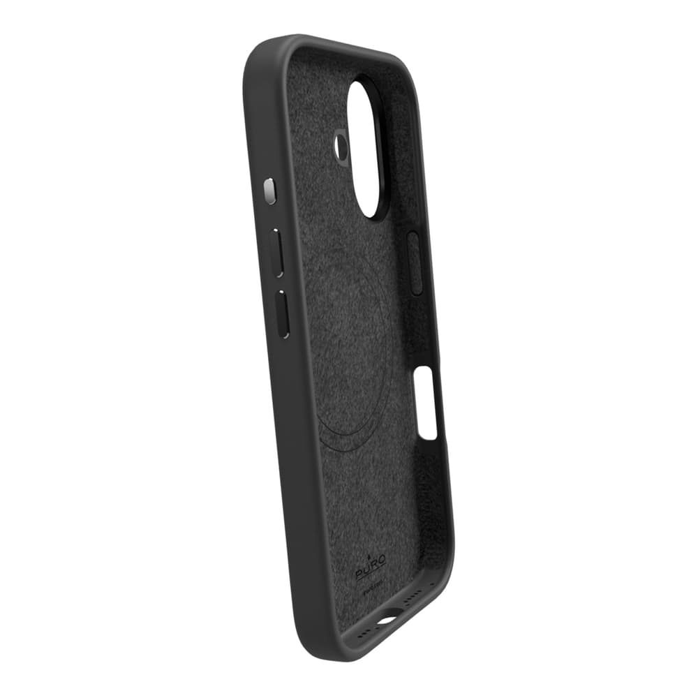 Puro Icon Mag Pro MagSafe silikonski ovitek za iPhone 16 Plus - Črna 4