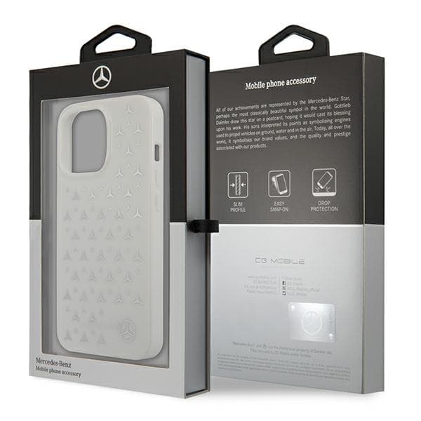 Ovitek Mercedes Silver Stars za iPhone 13 Pro Max, bel 8