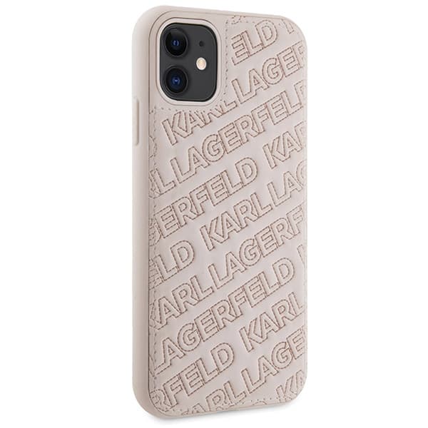 Karl Lagerfeld Quilted K Pattern ovitek za iPhone 11 / Xr - roza 4