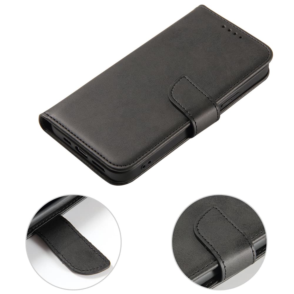 Etui denarnica z oporo za iPhone 15 Pro Magnet Case - črn 2