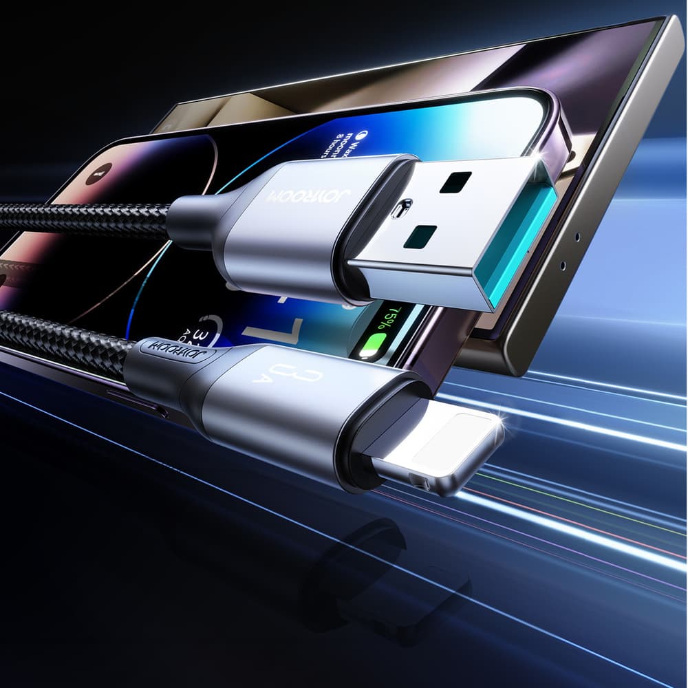 Joyroom S-A28 USB-A - Lightning 3A kabel 2m (črn) 2