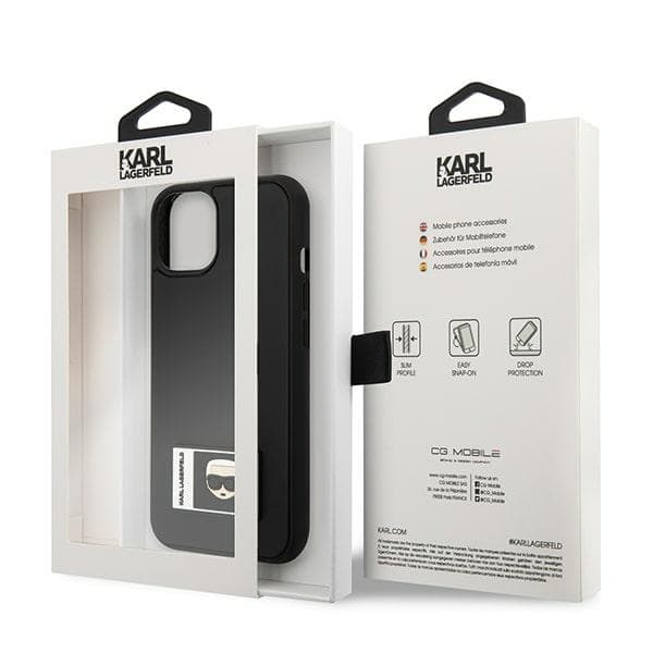 Ov. Karl Lagerfeld Ikonik Patch za iPhone 13 mini - Črn 8