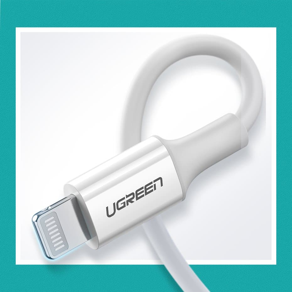 Ugreen USB-C / Lightning MFi PD kabel 20W 480Mb/s 1m, bel 5