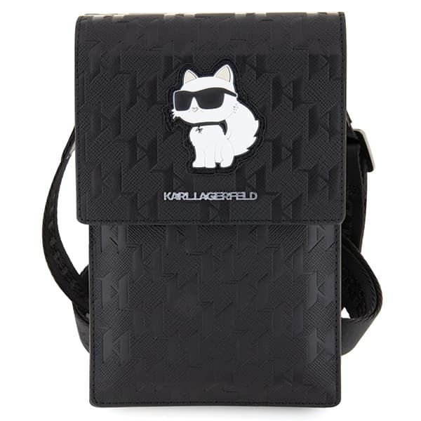 Torba Karl Lagerfeld Handbag Saffiano Monogram Choupette - črna 2