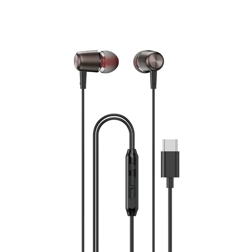Dudao X1PROT žične slušalke USB-C 1.2m - črne