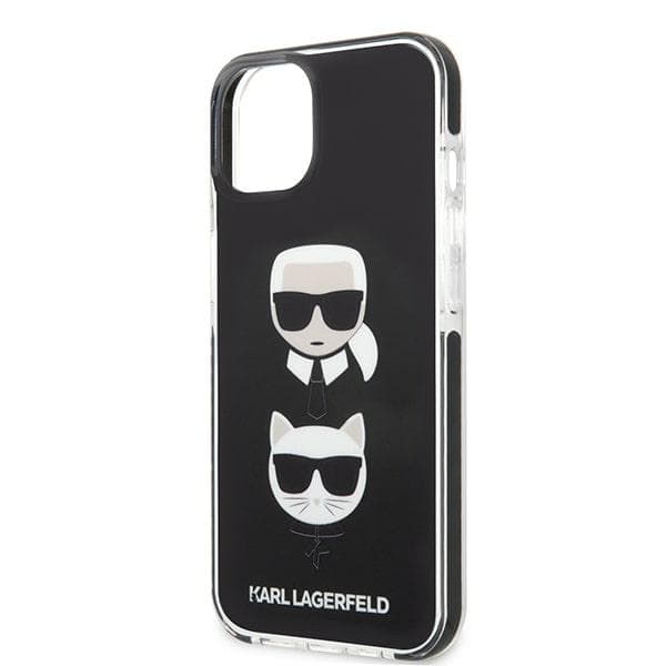 Ovitek Karl Lagerfeld Karl&Choupette Head za iPhone 13 - Črn 6