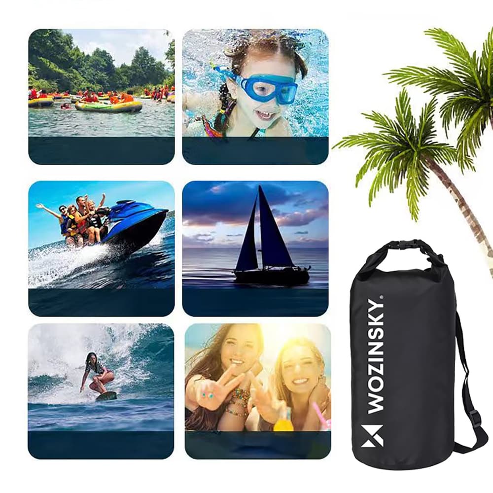Wozinsky WWK-30 vodotesna torba za SUP/kajak, 30l, črna 7