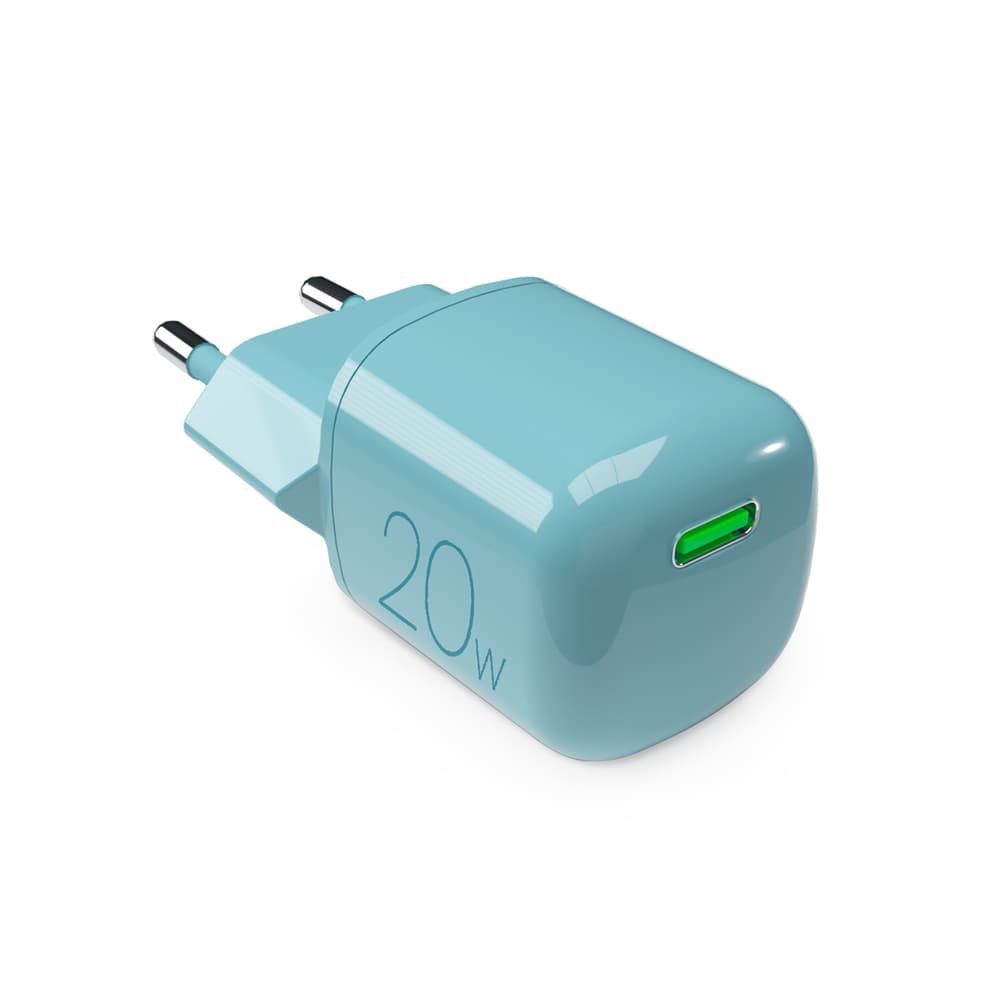 Puro 20W GaN USB-C zidni polnilnik - zelen