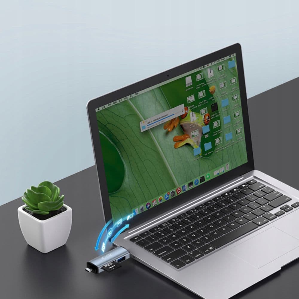 Bralnik kartic Tech-Protect UltraBoost SD/micro SD, USB-C/USB-A - siv 2