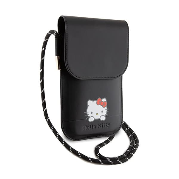 Usnjena torbica Hello Kitty Leather Daydreaming Cord - črna 3