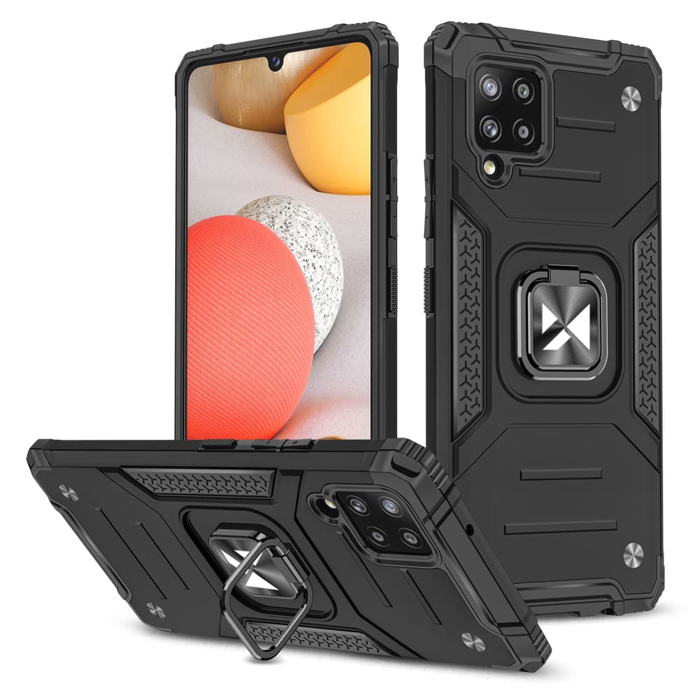 Wozinsky Ring Armor ovitek za Samsung Galaxy A42 5G, črn