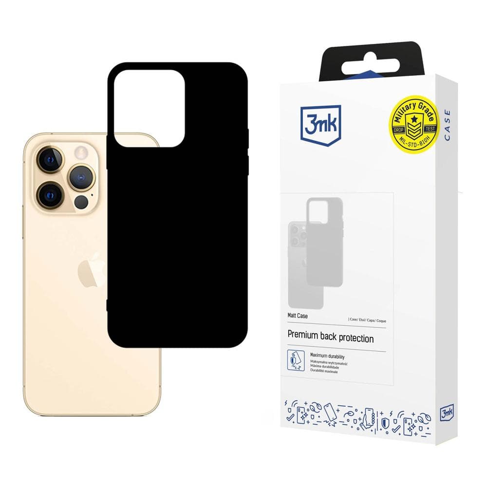 Apple iPhone 13 Pro - Mat črna ovitek 3mk Matt Case