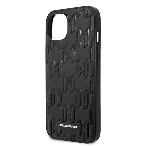 Ov. Karl Lagerfeld Monogram Plaque za iPhone 13 mini - Črn 5