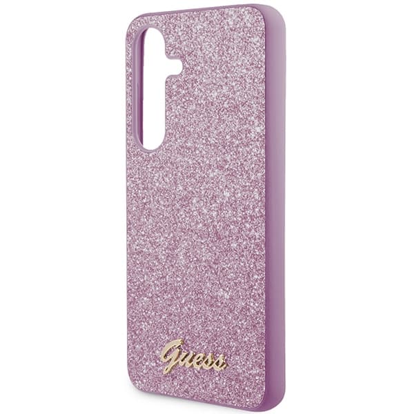Ovitek za Samsung Galaxy S24 Guess Glitter Script - vijolična 6