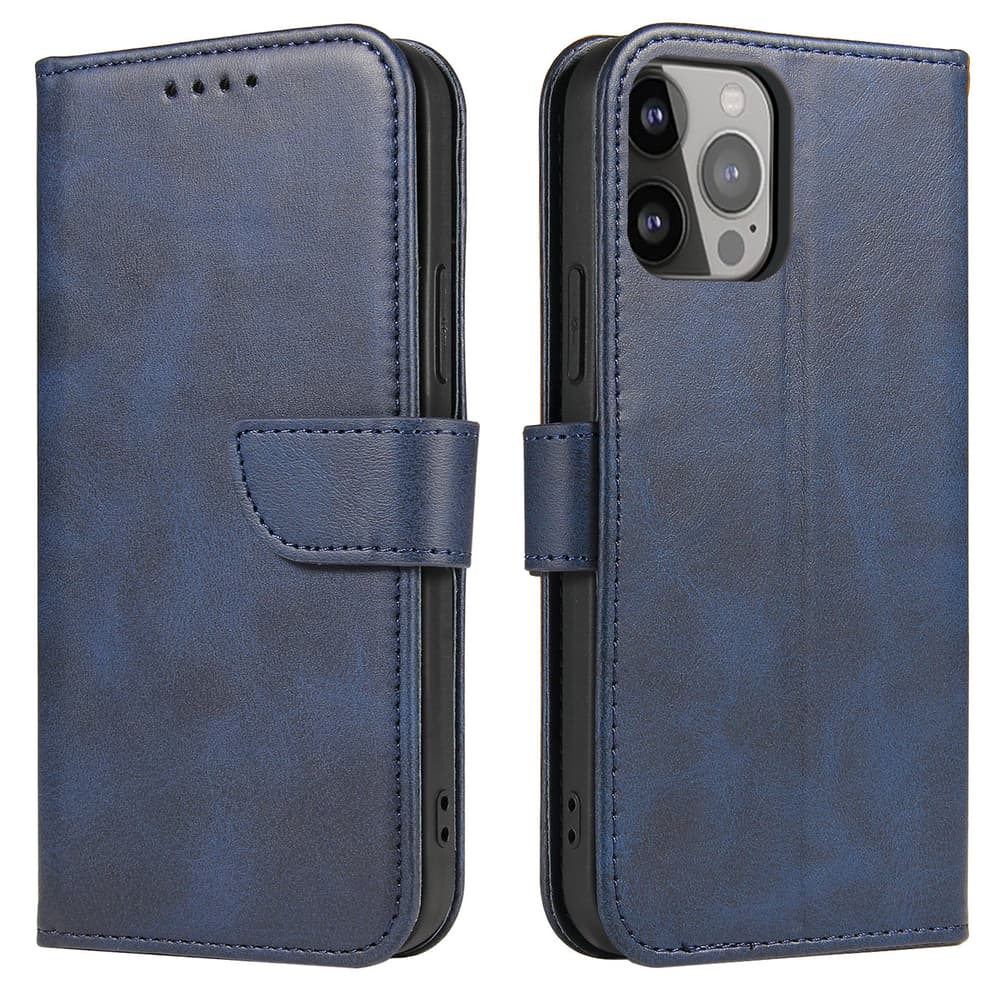 Denarnica etui za iPhone 15 Pro Hurtel Magnet Case - modra