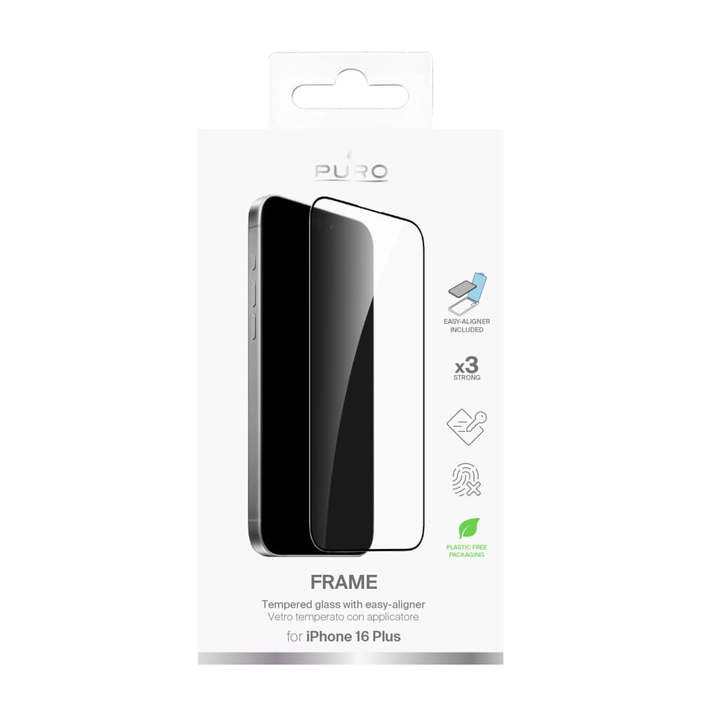 Puro Frame kaljeno steklo za iPhone 16 Plus 7