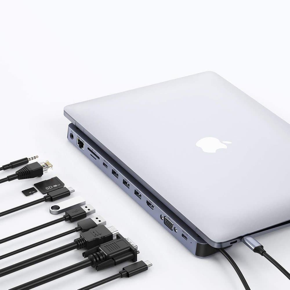 Choetech 11v1 USB C HUB adapter z PD 100W - HUB-M20 3